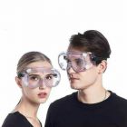 Hazmat Chemistry Lab Protective Goggles Safety Health Glasses 4 Vented Valve IN STOCK